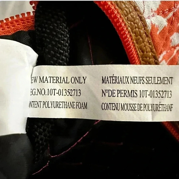 Stone Mountain crossbody purse orange palm tree print quilted - Picture 8 of 12